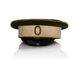 an image of a military hat with a gold emblem on it