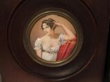 a picture of a painting of a woman in a dress