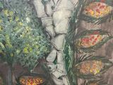 a picture of a painting on the wall of a room