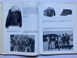 an open book with pictures of men ' s hats and jackets