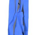 a blue object that looks like a man ' s leg