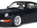 porsche 993 turbo coupe black with white rims and wheels