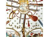 a picture of a plate with a picture of a cross on it