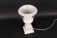 Vase Médicis en albâtre et marbre, monté en lampe (H : 33,5 … (photo 2)