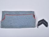 a piece of felt that has been cut off and is laying on the table