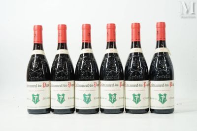 six bottles of red wine lined up in a row on a white surface