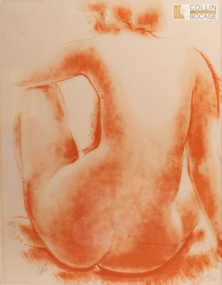 l'image d'un dessin d'une femme nue assise sur le sol