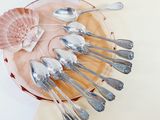 a plate with spoons and spoons on it