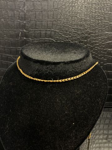 Chaine de cou en or 18 carats 750 millièmes maille gourmette. En ...
