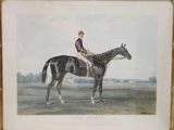 tableau représentant un homme à cheval dans un champ, avec le ciel en arrière-plan