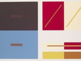 an image of a painting with different colors and shapes on it