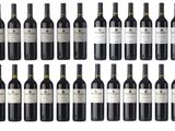 a bunch of bottles of wine sitting next to each other