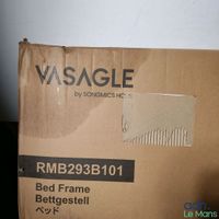 Cadre de Lit 140 x 190 cm VASAGLE RMB293B101, Tête de Lit, e… (photo 4)
