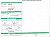 a close up of a document with a barcode on it