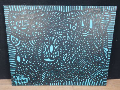 CABET École du XXe siècle - Composition abstraite aux motifs…