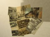 a bunch of old photos that are on a table