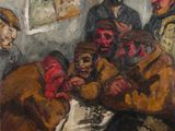 an image of a painting of a group of men sitting around a table