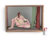 a picture of a man sitting in a shadow box