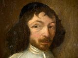 painting of a man with a beard and a white collar