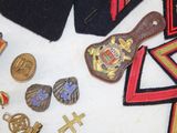a lot of different items that are laying out on the table