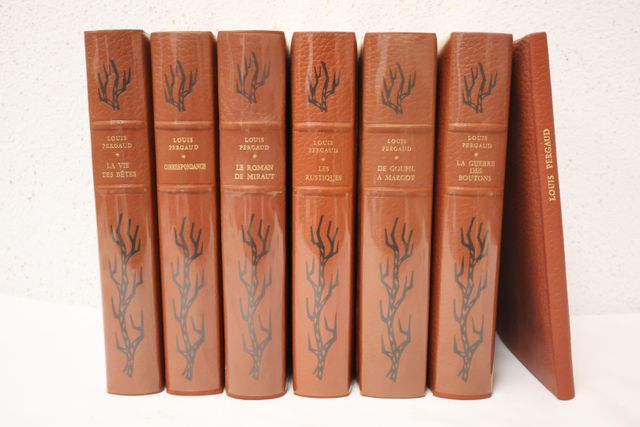 PERGAUD Louis : Œuvres. 6 volumes in-4, plein maroquin, Editions ...
