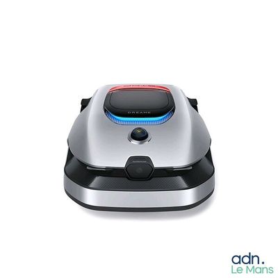 une image d'un aspirateur robotisé sur fond blanc