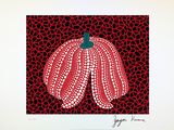 une image représentant un tableau d'une fleur rouge à la tige verte