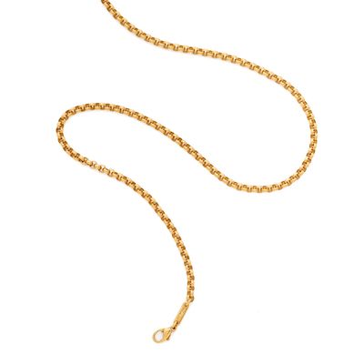 CHAUMET collier retenant une maille ronde. Monture en or jau…
