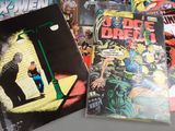 a lot of comic books on the table