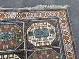 a close up of a rug on the ground