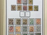 an open book with a bunch of different stamps on it