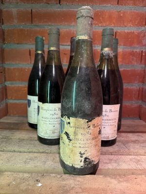 6 bouteilles MAZIS-CHAMBERTIN, Hospices de Beaune 1982 (mise…