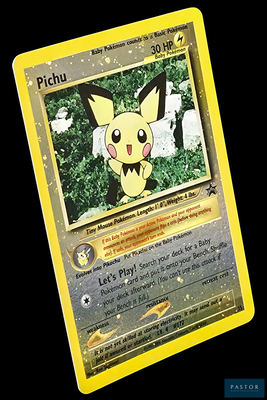une carte Pokémon sur laquelle figure une image de Pikachu