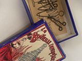 two boxes that have some type of stamps in them