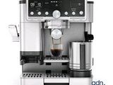 gros plan d'une machine à café sur une surface blanche