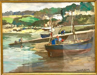 Marcel Le DOARÉ (1931-2014), Mise à l'eau des bateaux en Bre…