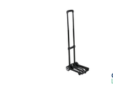 a black dolly with a handle on a white background