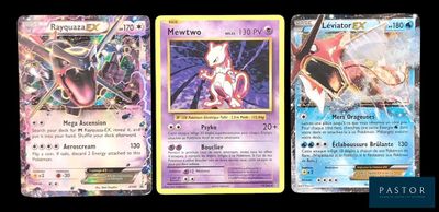pokemon card game cards are shown on a black background