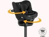 a close up of a child ' s car seat with arrows pointing up