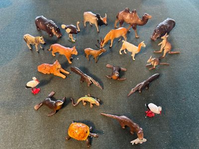 Plomb creux bois fruitier : Lot de 22 animaux sauvages - trè…