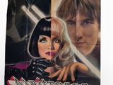 an image of a movie poster with a woman holding a sword