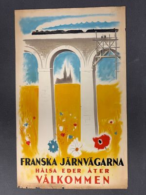 SNCF. "Franska Jarnvagarna" Affiche publicitaire.