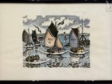 une photo d'une photo d'un bateau dans l'eau