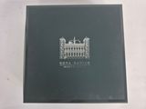 a black box with a picture of a building on it