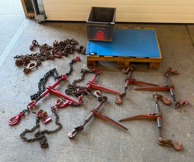 a lot of tools that are laying out on the floor