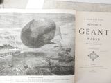 a book with a picture of a giant balloon in the air