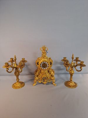 Garniture de cheminée Métal doré