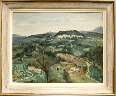 J. CHAUFFREY (XXème siècle). Paysage en vallée verte.