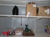 a shelf that has some items on it