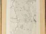an old map of the city of boston in a gold frame